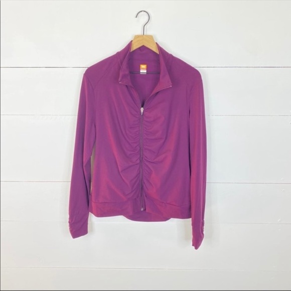 Lucy Ruched athletic full zip jacket purple size XL 1 - Picture 1 of 6